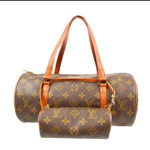 Louis Vuitton PAPILLON 30 Handbag Pouch Monogrammed Canvas